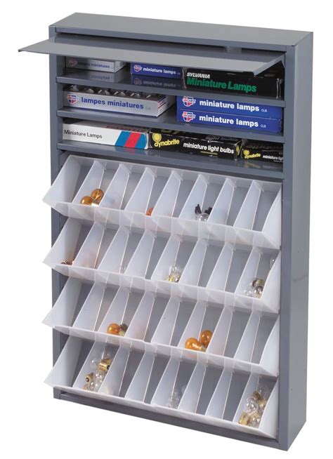 durham 590-95 gray cold rolled steel tilt-out tray dispensing cabinet|Durham.